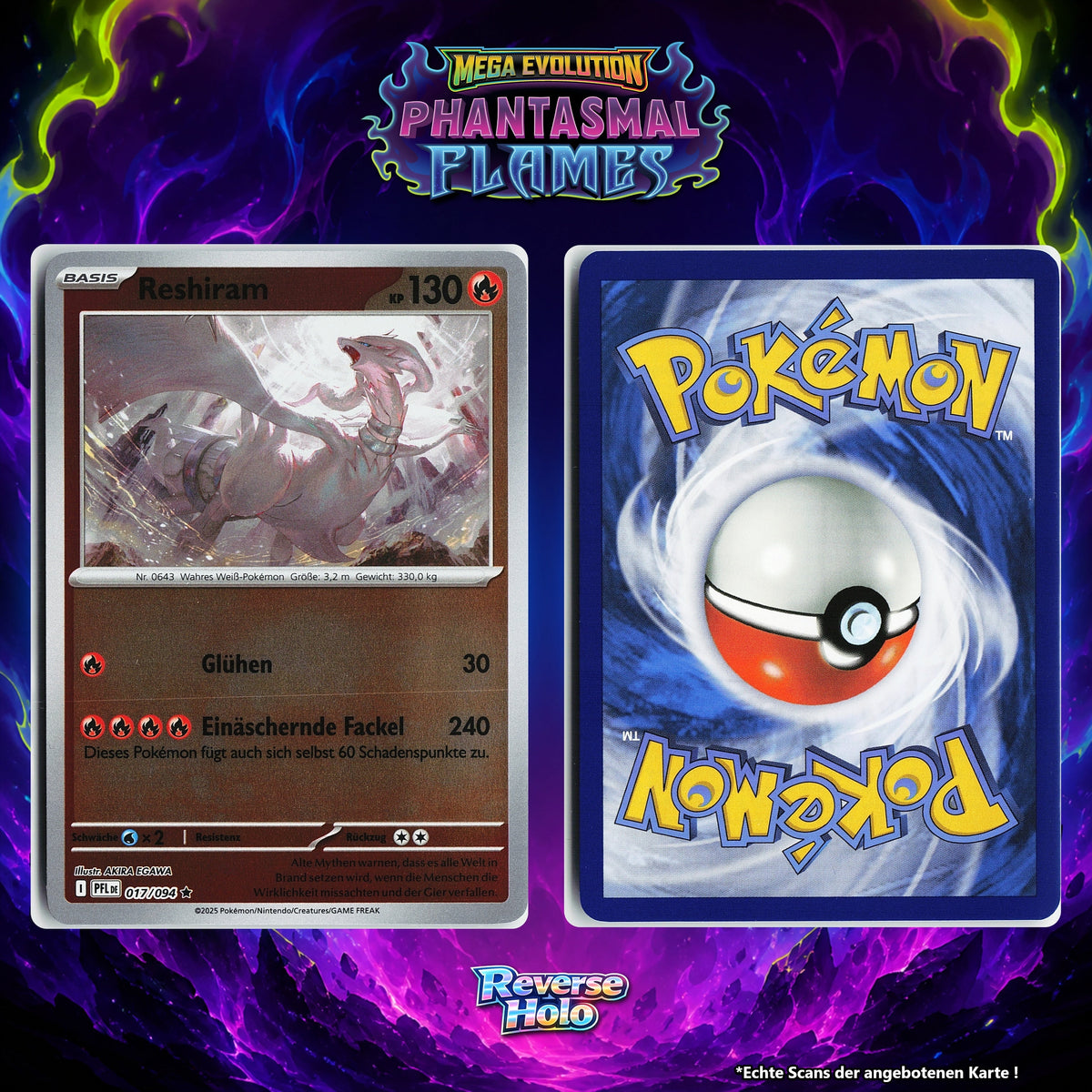 Reshiram Reverse Holo PFL 17/94