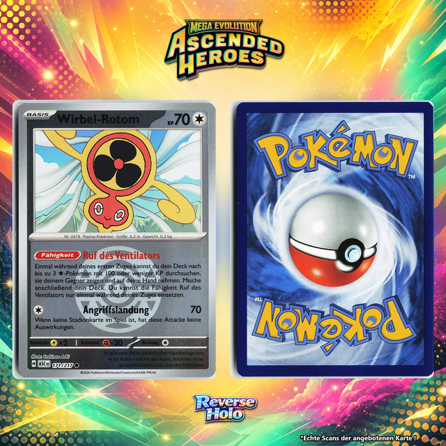 Wirbel Rotom Reverse Holo Pokeball ASC 171/217