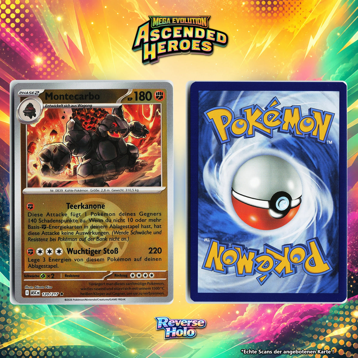 Montecarbo Reverse Holo Pokeball ASC 120/217