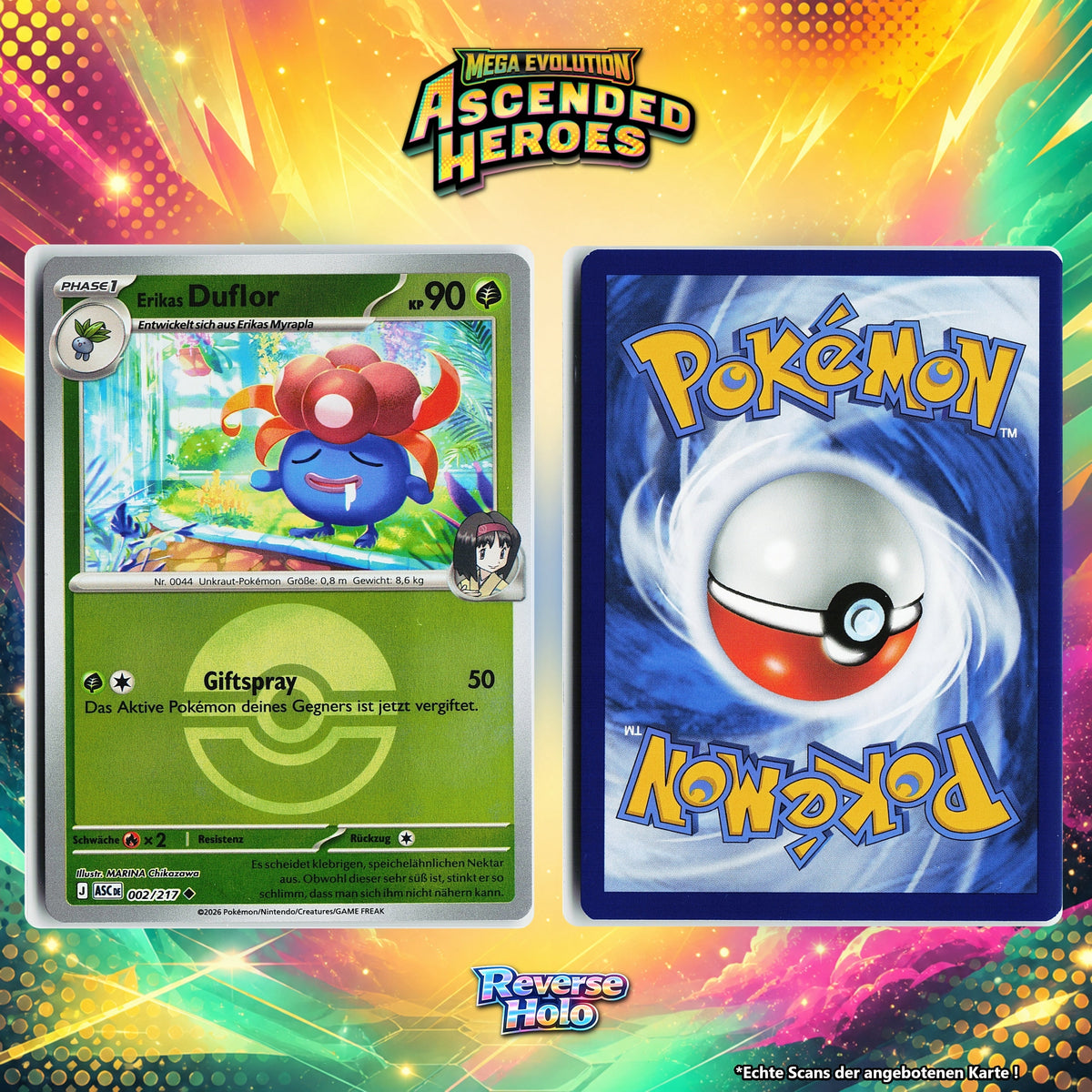 Erikas Duflor Reverse Holo Pokeball ASC 2/217