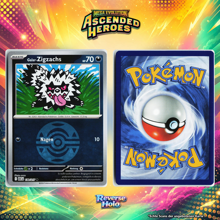 Galar Zigzachs Reverse Holo Pokeball ASC 130/217