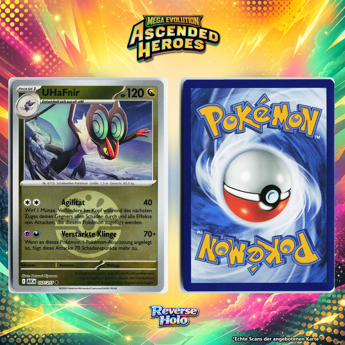 UHaFnir Reverse Holo Pokeball ASC 157/217
