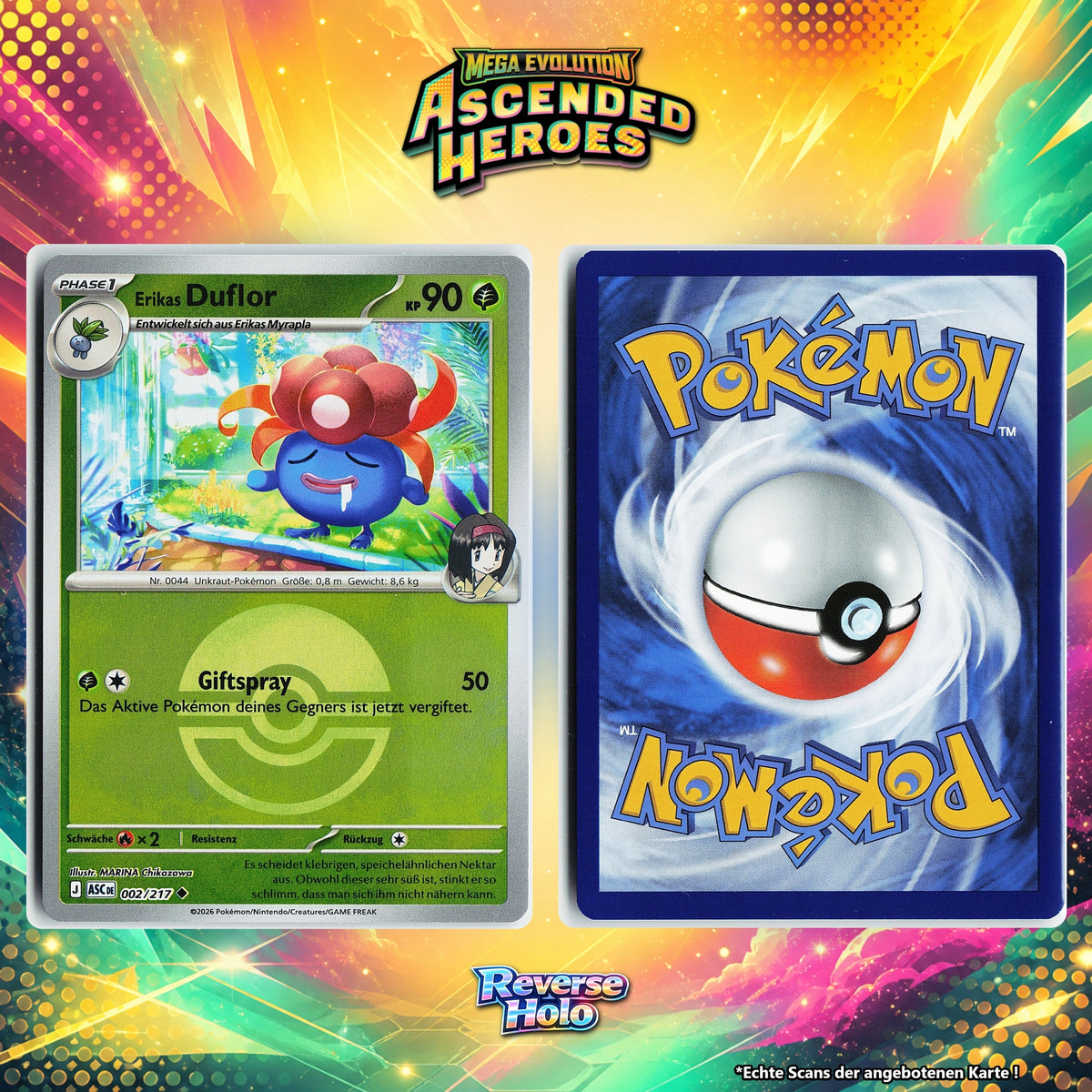 Erikas Duflor Reverse Holo Pokeball ASC 2/217