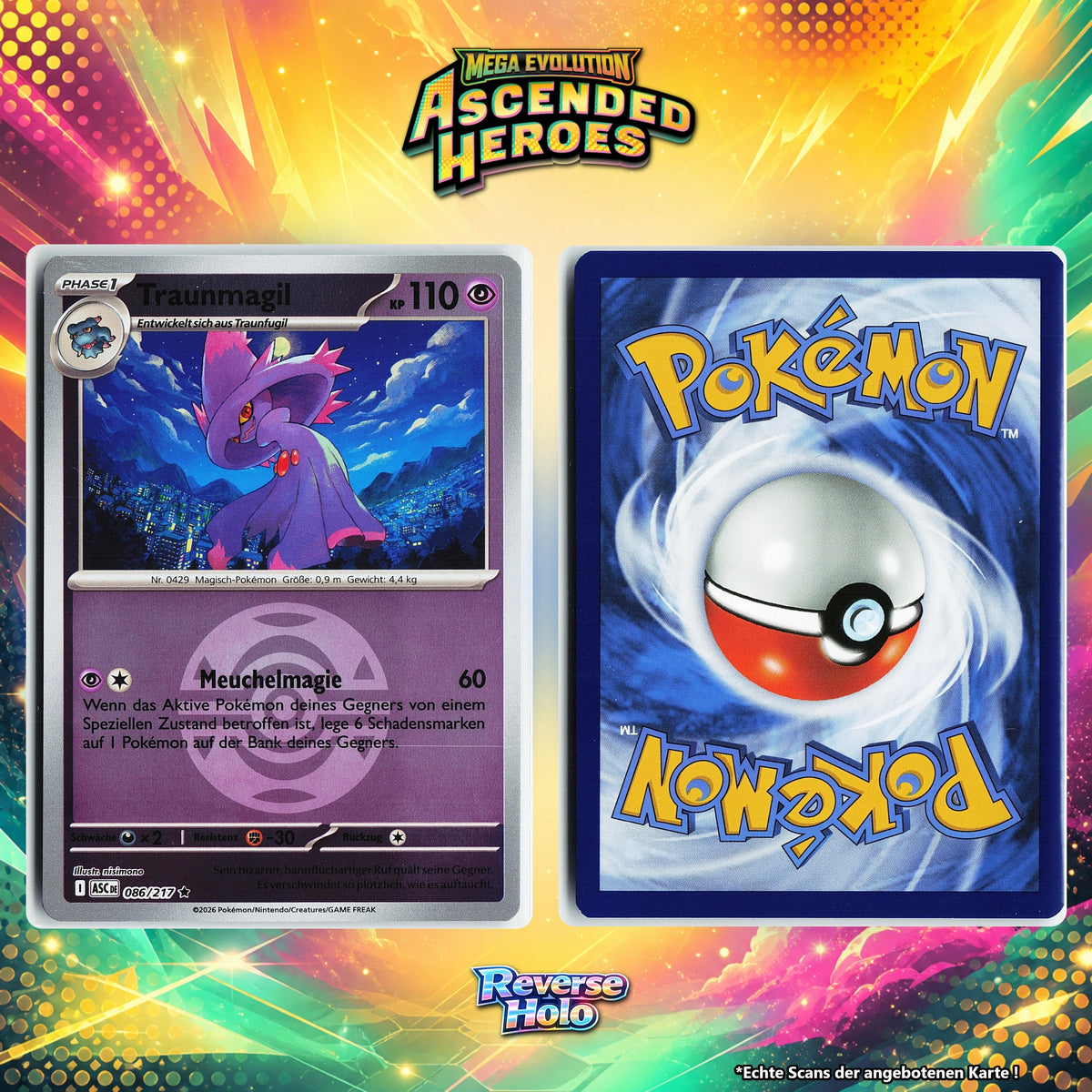 Traunmagil Reverse Holo Pokeball ASC 86/217