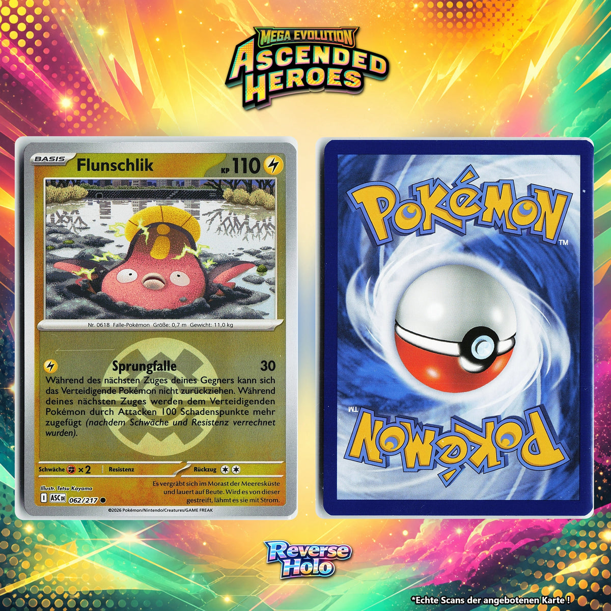 Flunschlik Reverse Holo Pokeball ASC 62/217