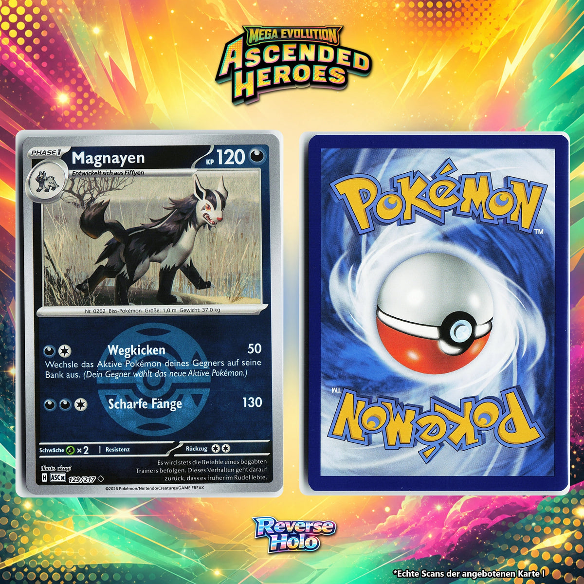 Magnayen Reverse Holo Pokeball ASC 129/217