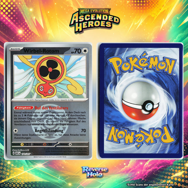Wirbel Rotom Reverse Holo Pokeball ASC 171/217