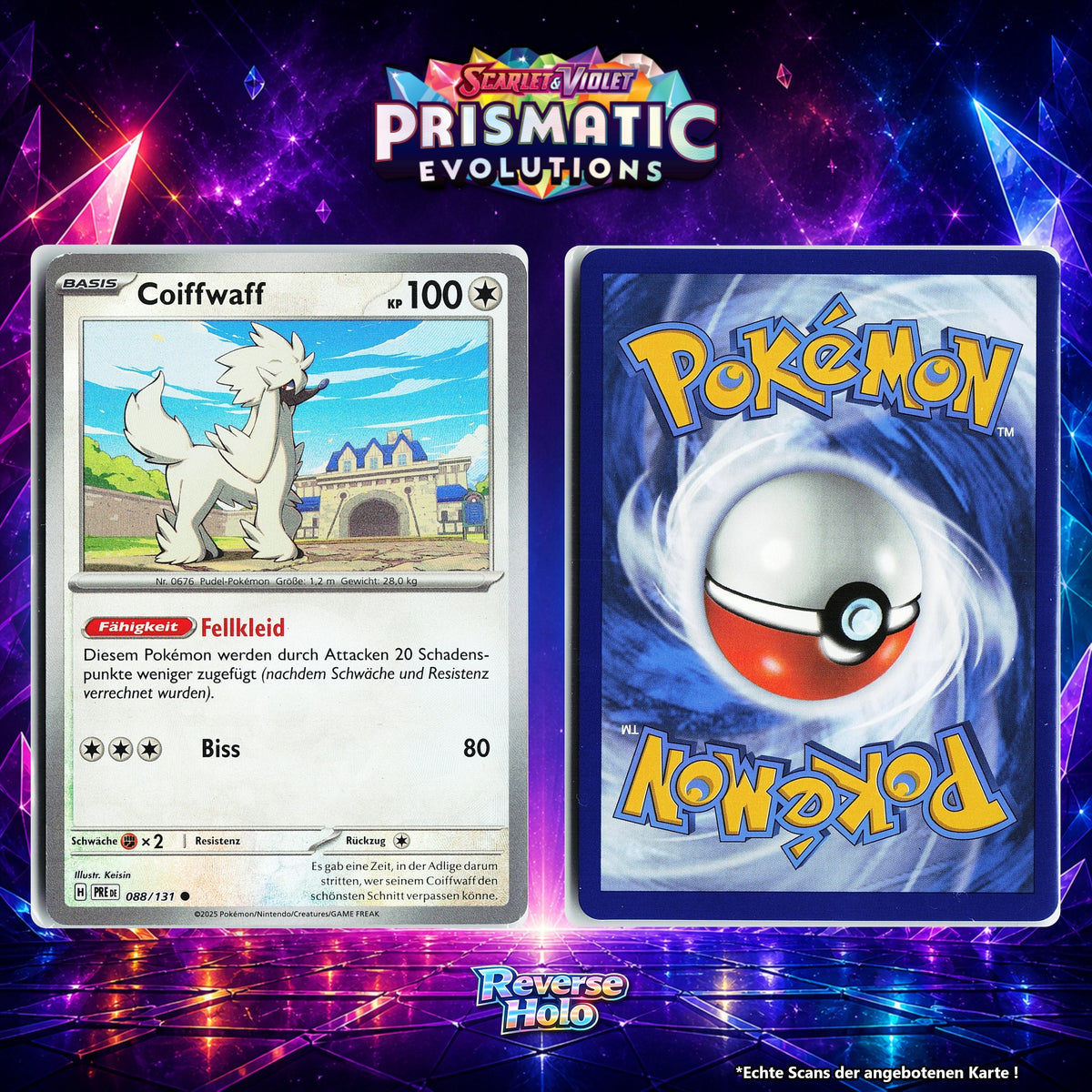 Coiffwaff Reverse Holo Pokeball PRE 88/131