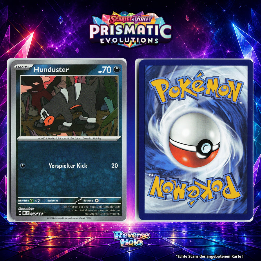 Hunduster Reverse Holo Pokeball PRE 62/131