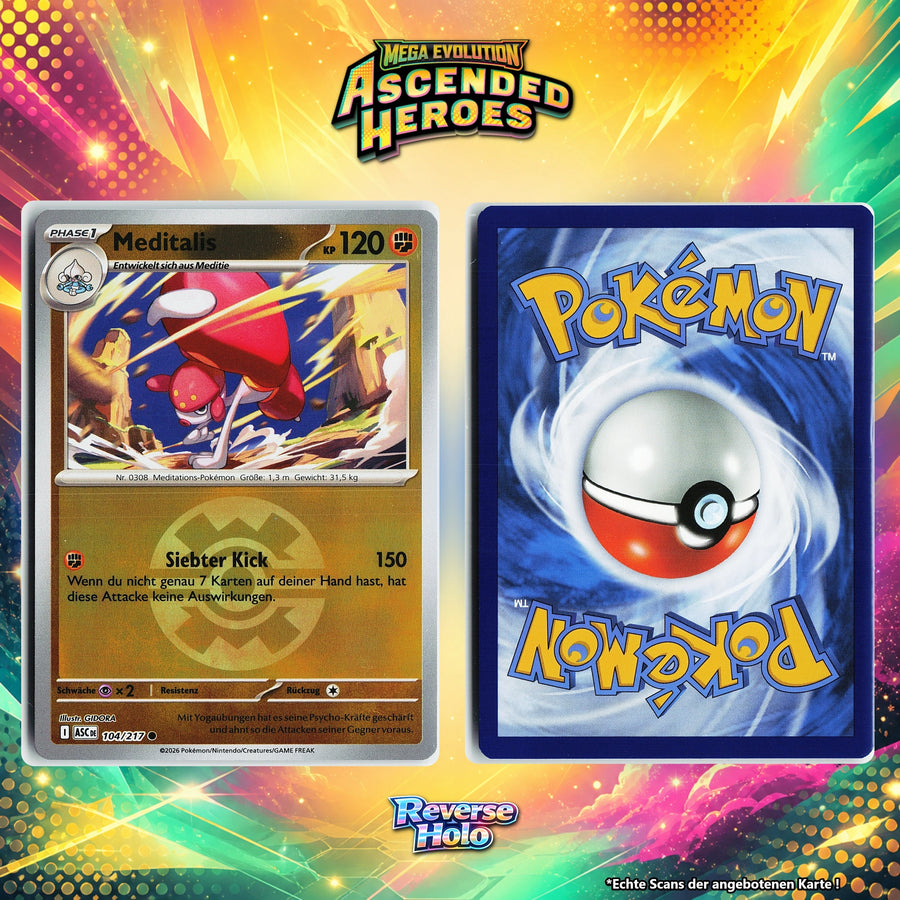 Meditalis Reverse Holo Pokeball ASC 104/217