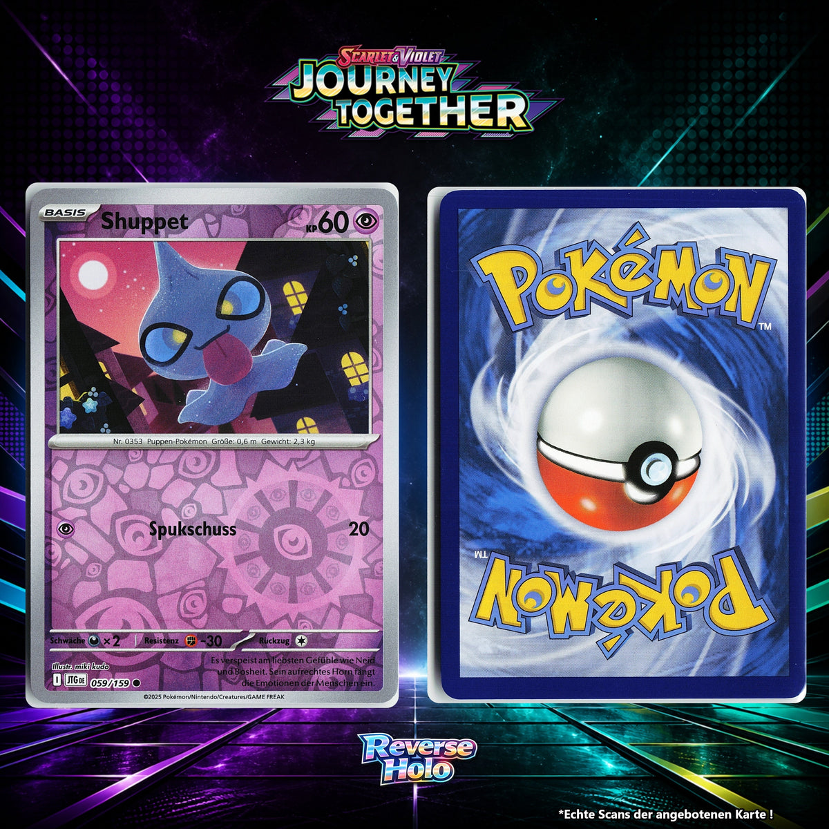 Shuppet Reverse Holo Energy-Pattern JTG 59/159