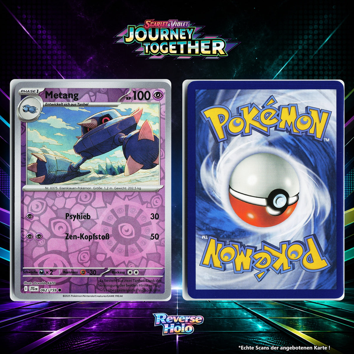 Metang Reverse Holo Energy-Pattern JTG 62/159