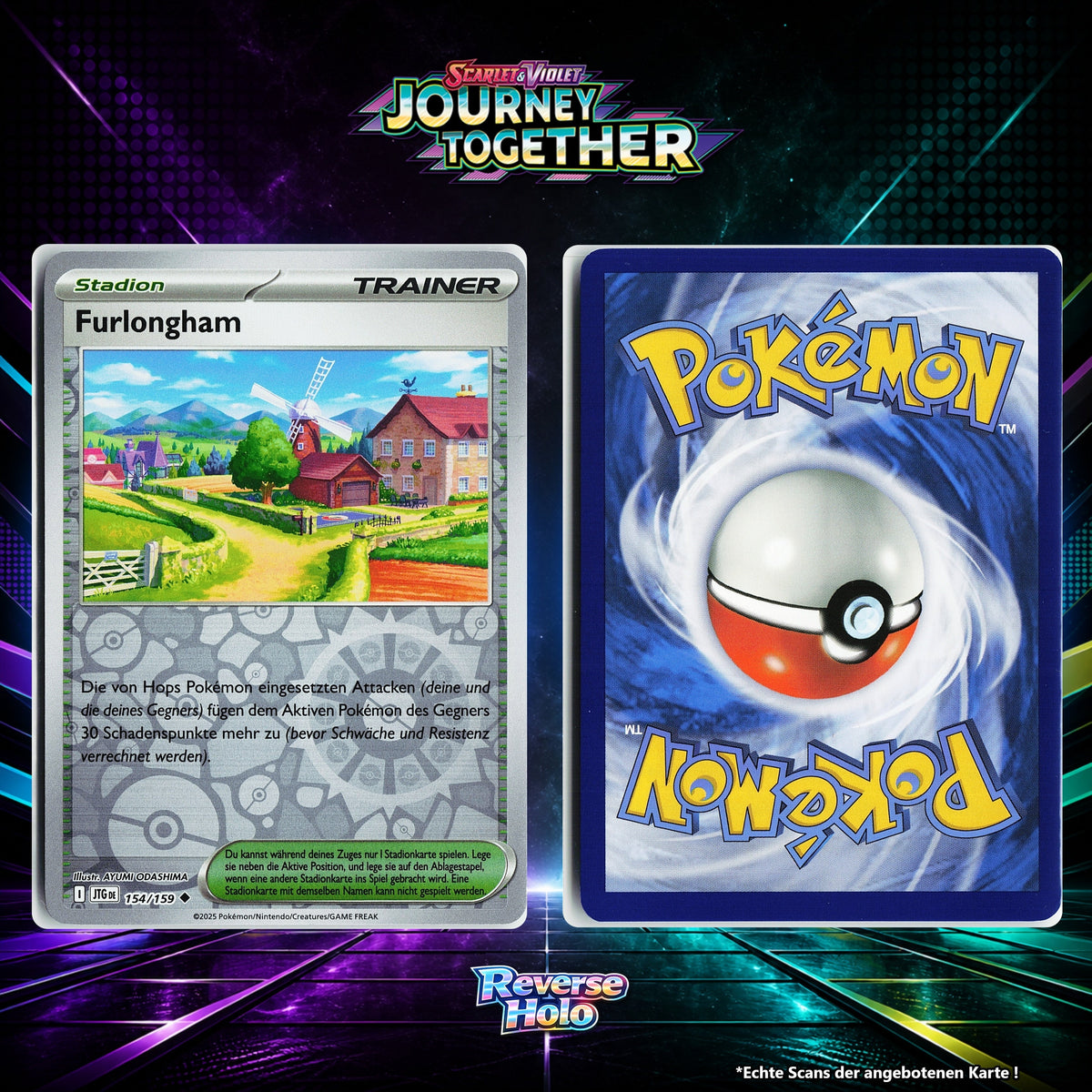 Furlongham Reverse Holo Energy-Pattern JTG 154/159