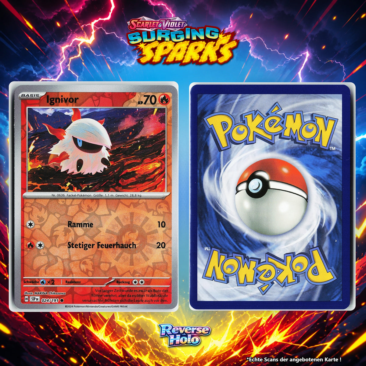 Ignivor Reverse Holo Energy-Pattern SSP 24/191