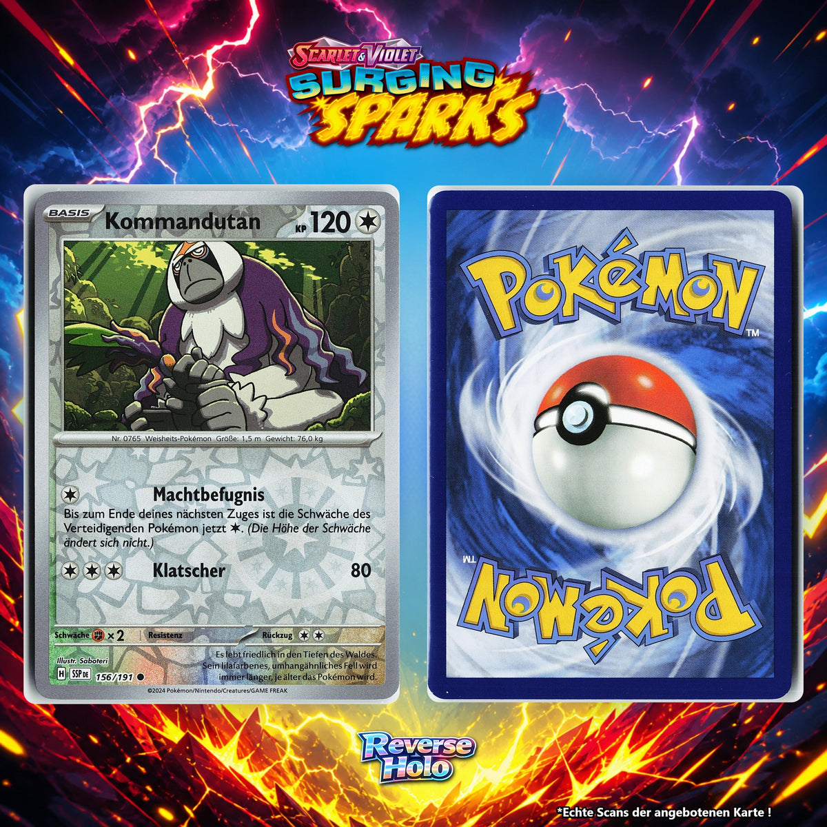 Kommandutan Reverse Holo Energy-Pattern SSP 156/191