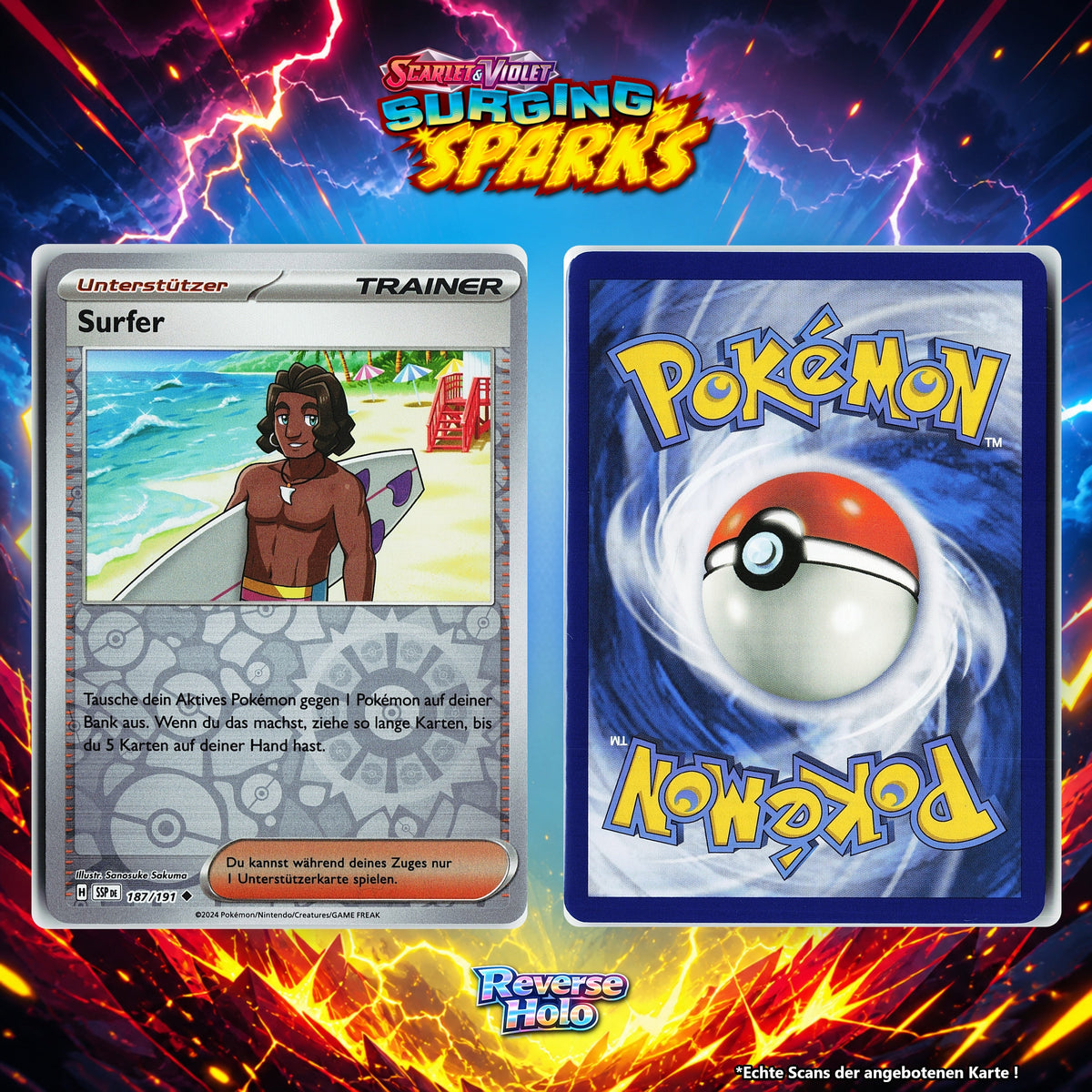 Surfer Reverse Holo Energy-Pattern SSP 187/191