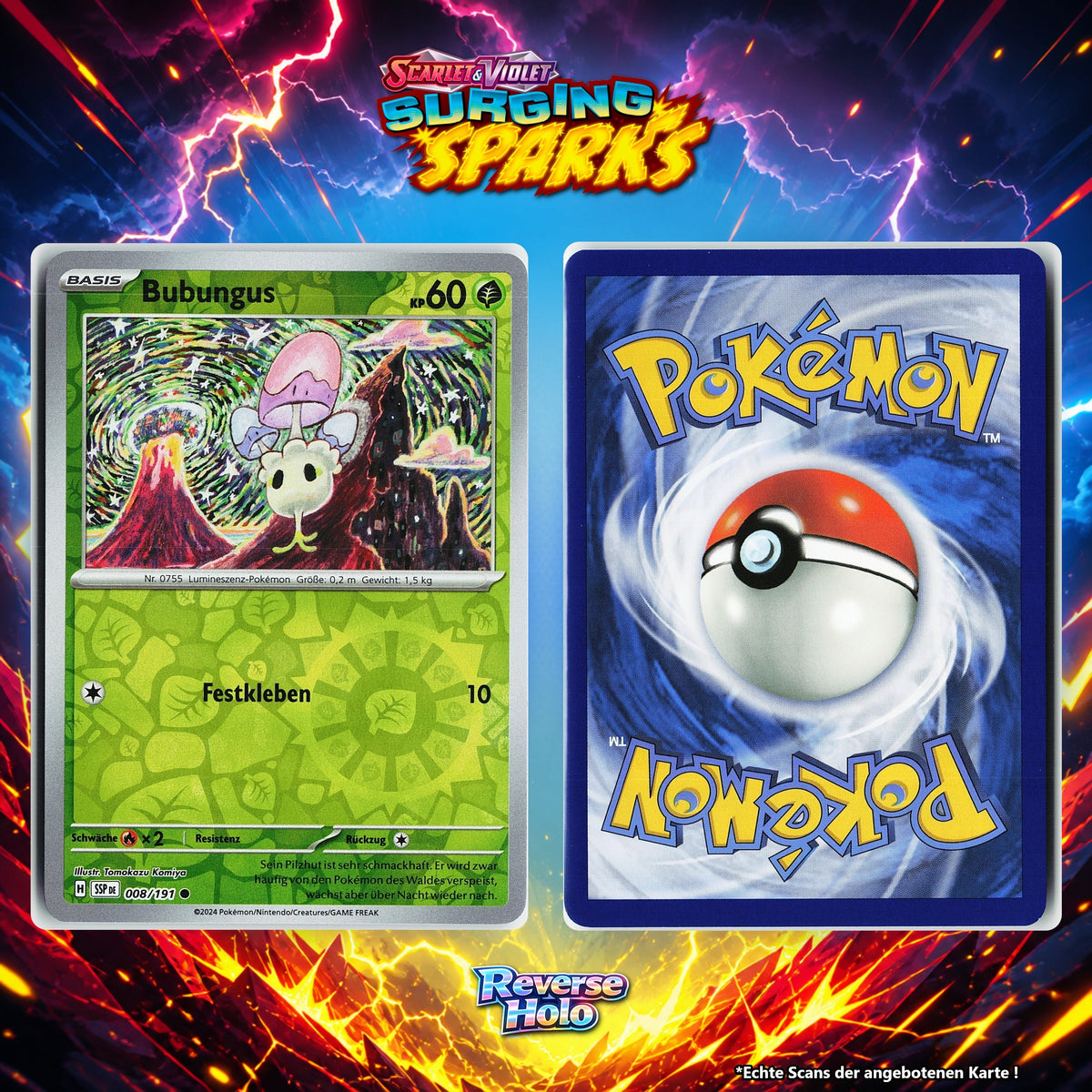 Bubungus Reverse Holo Energy-Pattern SSP 8/191