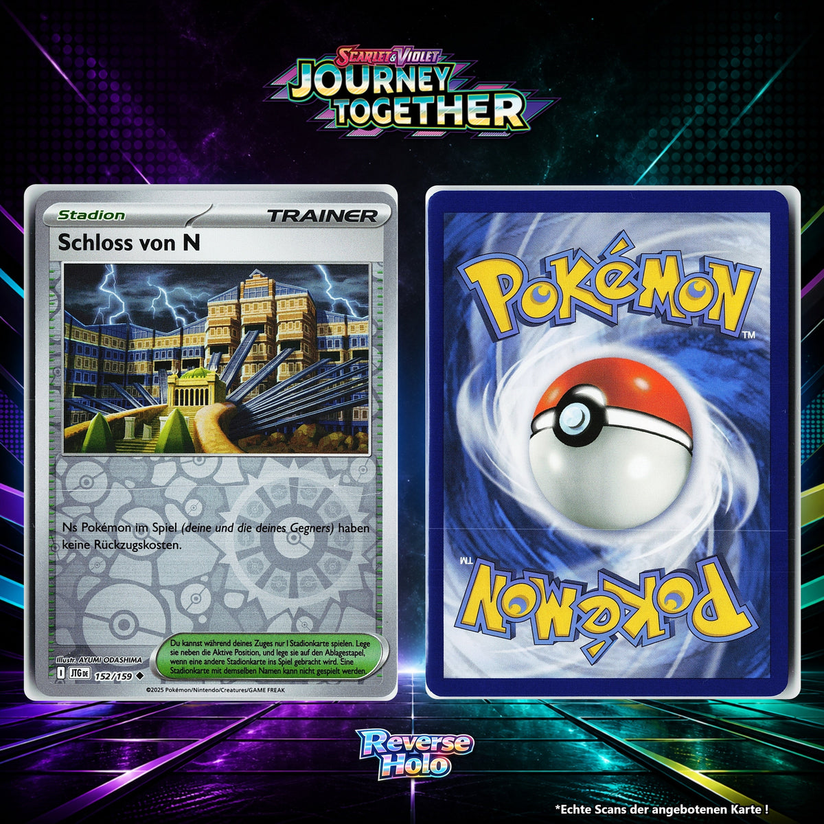 Schloss von N Reverse Holo Energy-Pattern JTG 152/159