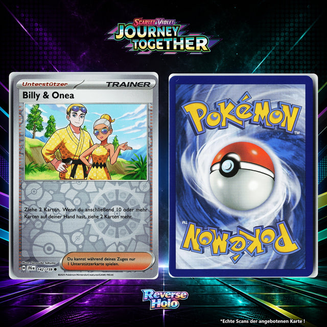 Billy & Onea Reverse Holo Energy-Pattern JTG 142/159