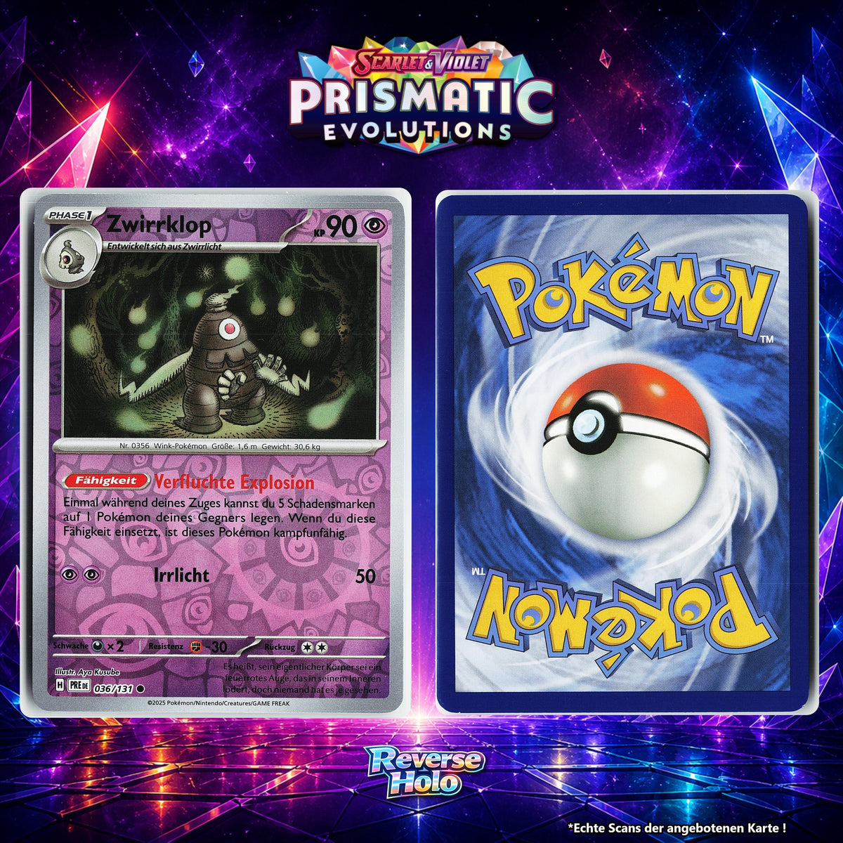 Zwirrklop Reverse Holo Energy-Pattern PRE 36/131