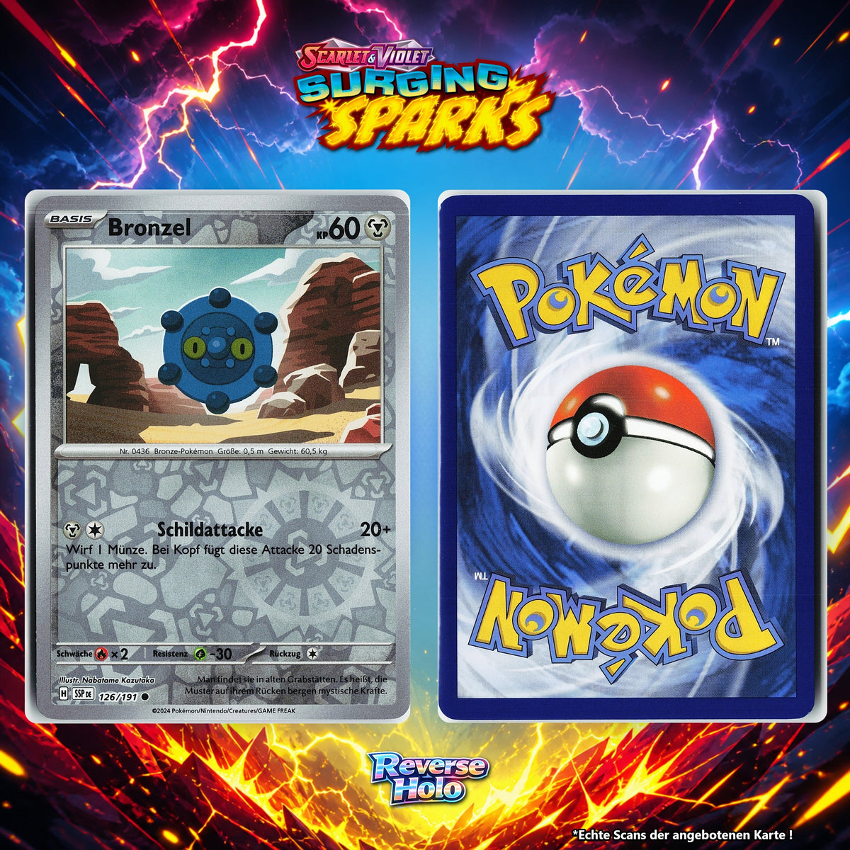 Bronzel Reverse Holo Energy-Pattern SSP 126/191