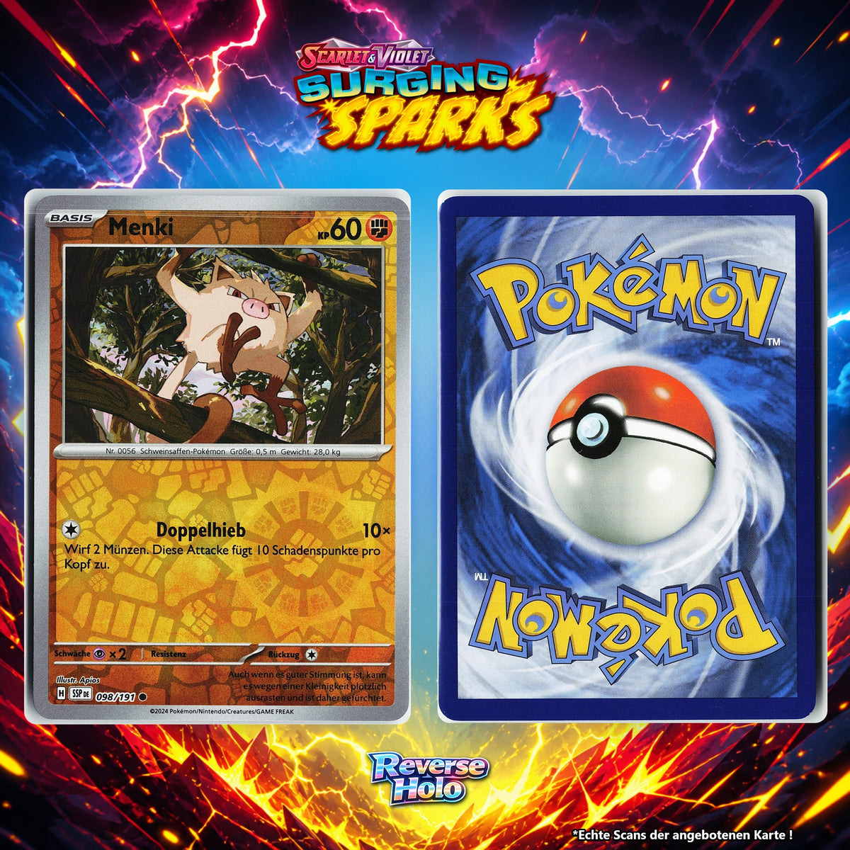 Menki Reverse Holo Energy-Pattern SSP 98/191