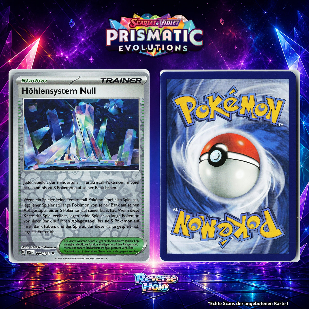 Höhlensystem Null Reverse Holo Energy-Pattern PRE 94/131