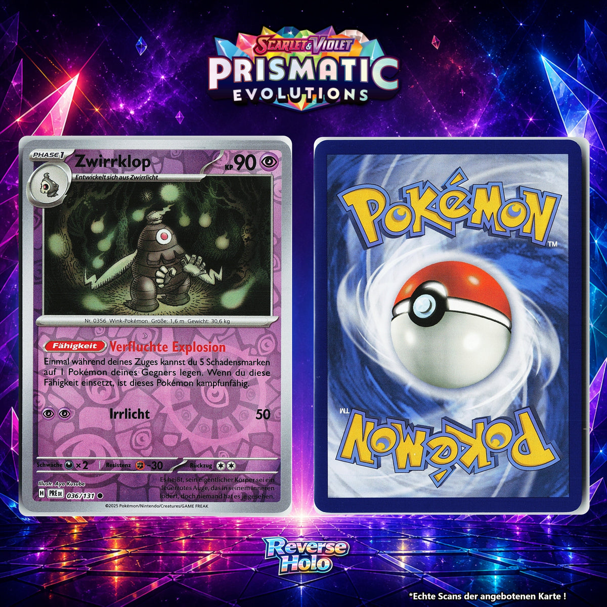 Zwirrklop Reverse Holo Energy-Pattern PRE 36/131