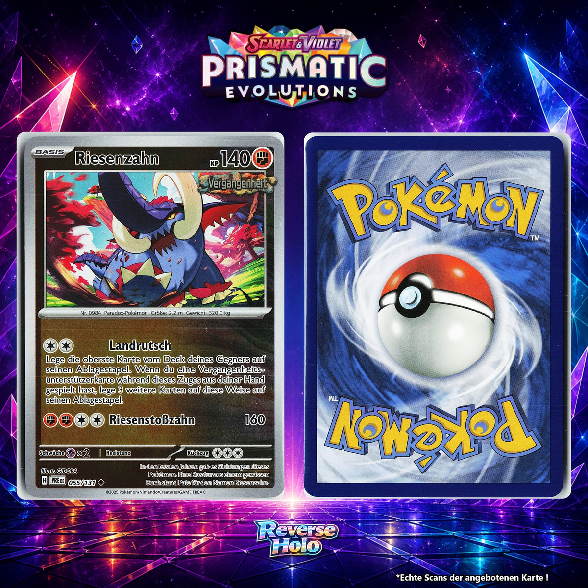 Riesenzahn Reverse Holo PRE 55/131