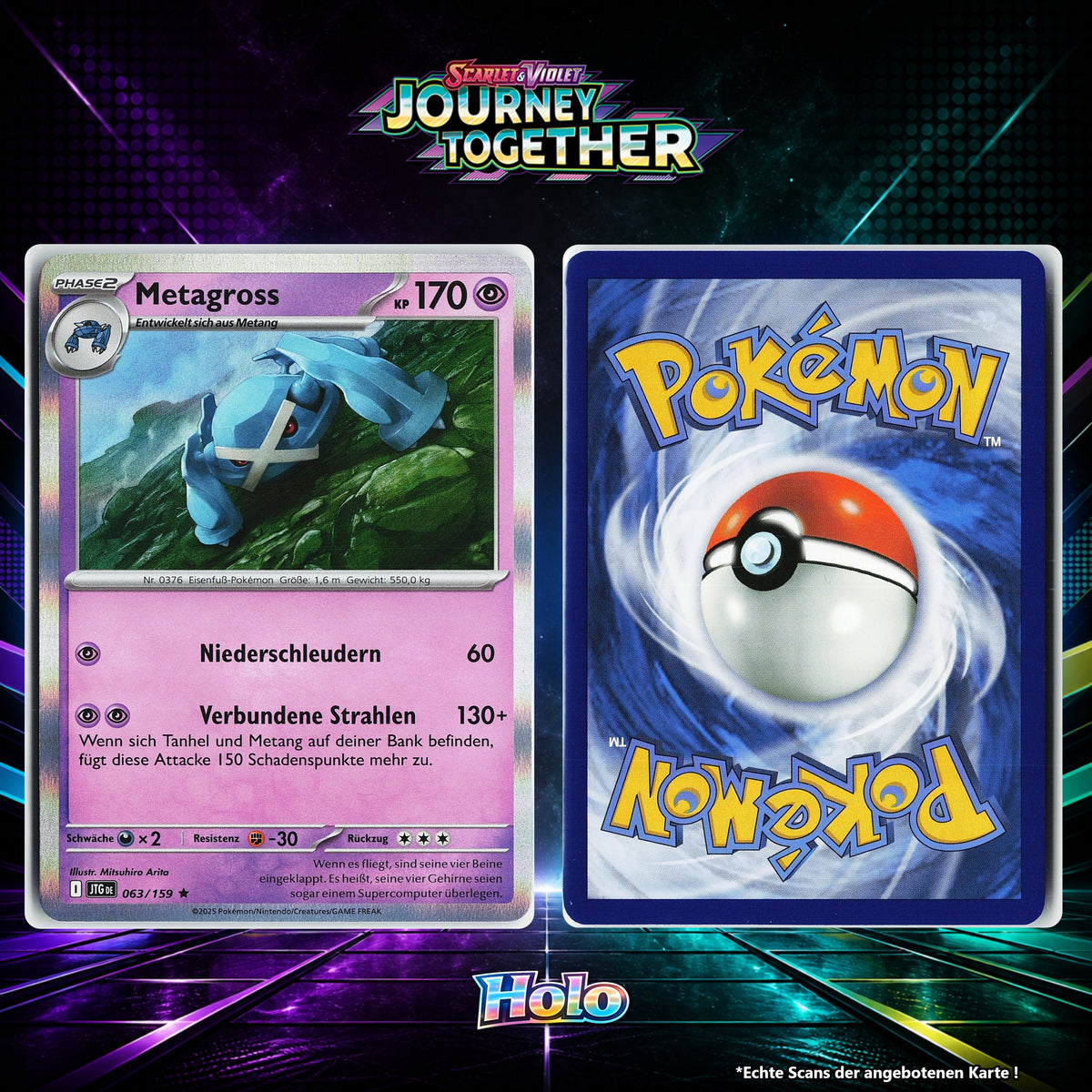 Metagross Holo JTG 63/159