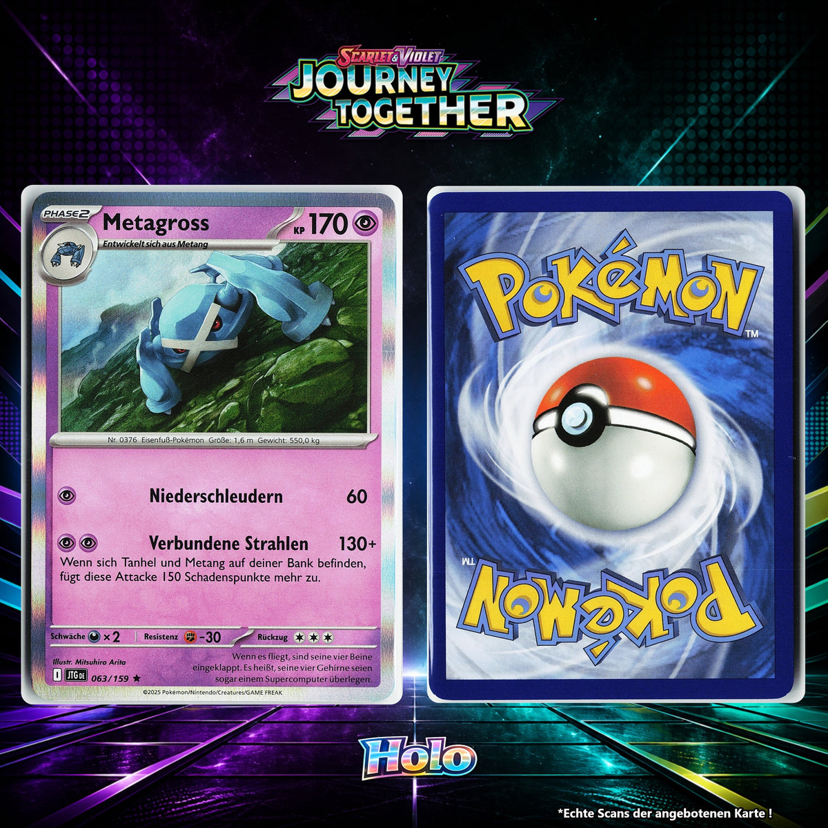 Metagross Holo JTG 63/159