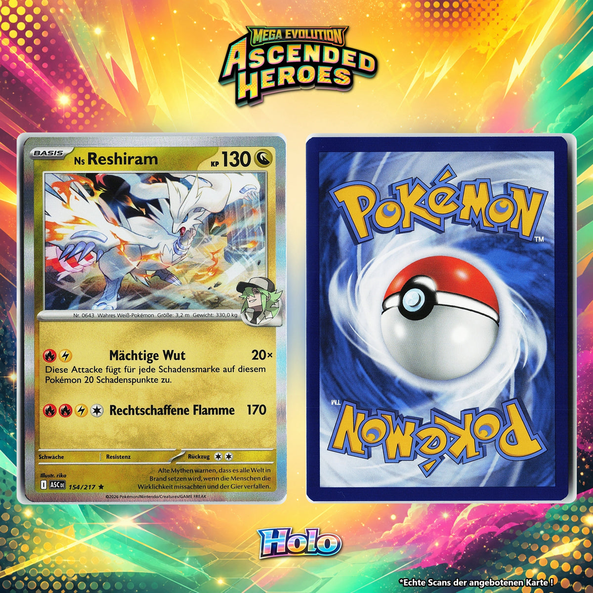 Ns Reshiram Holo ASC 154/217