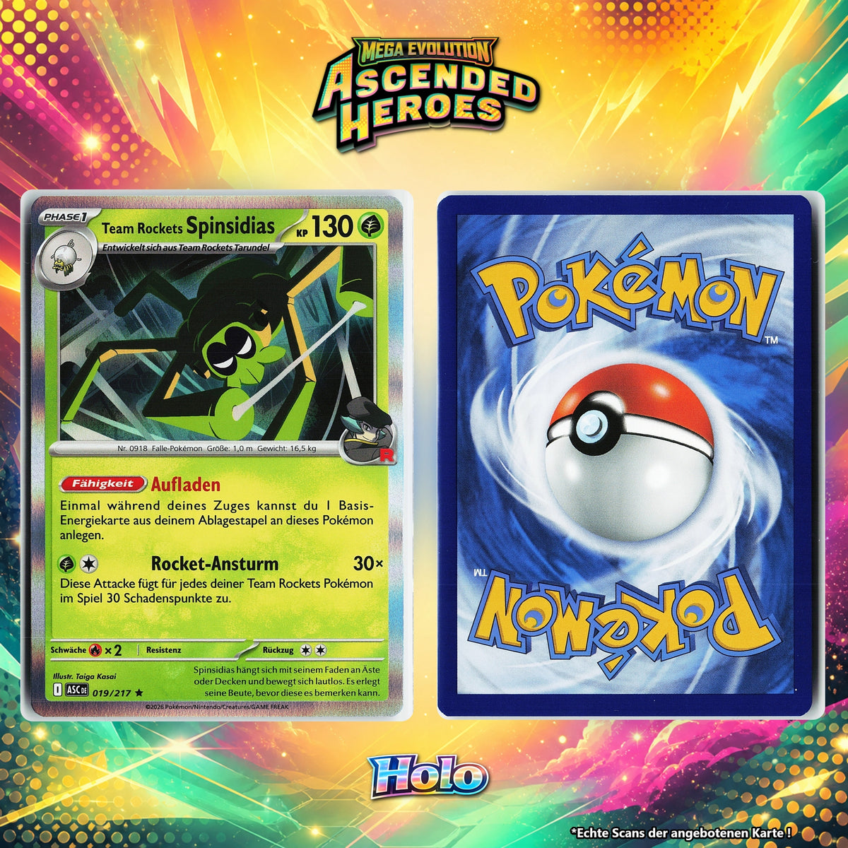Team Rockets Spinsidias Holo ASC 19/217