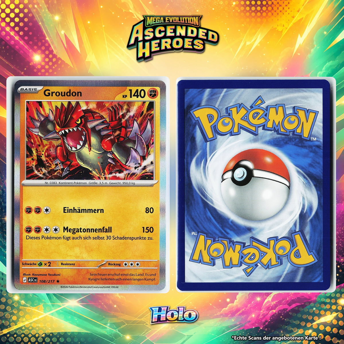 Groudon Holo ASC 108/217