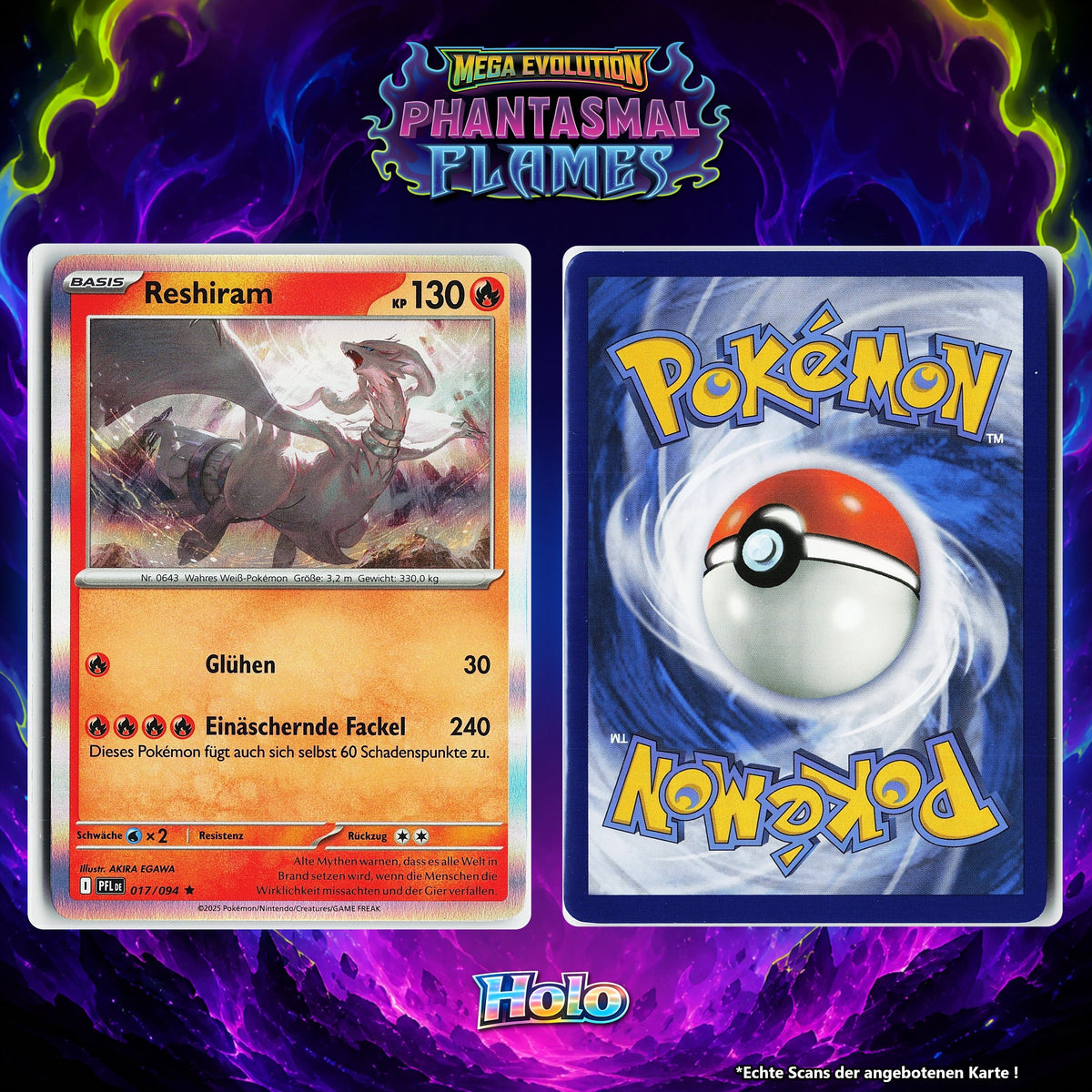 Reshiram Holo PFL 17/94