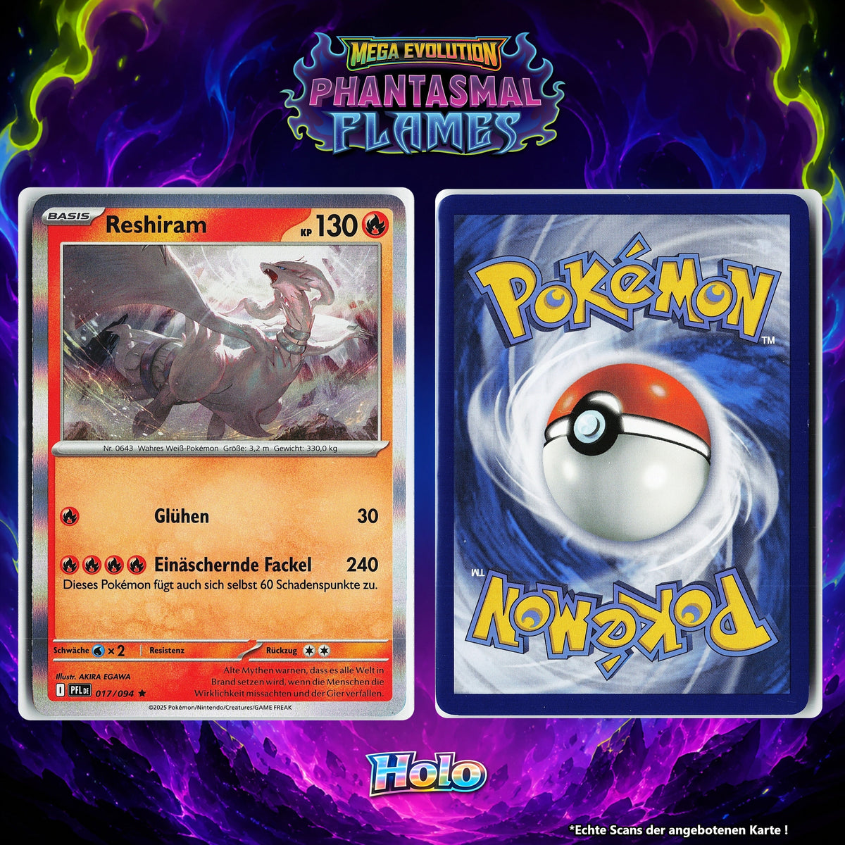 Reshiram Holo PFL 17/94