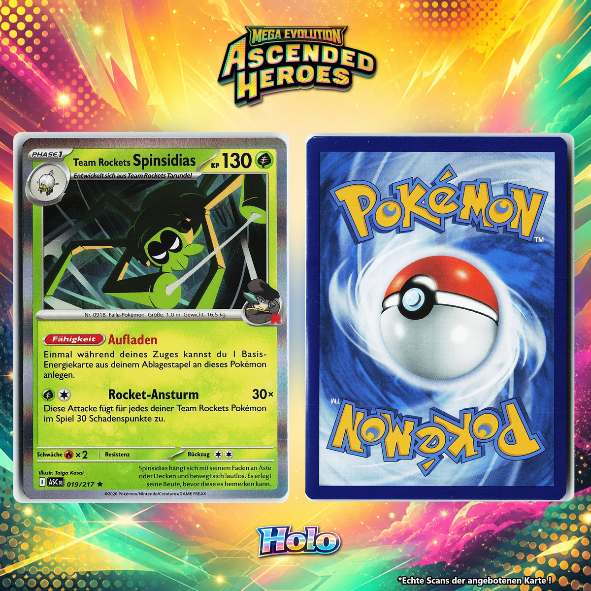 Team Rockets Spinsidias Holo ASC 19/217