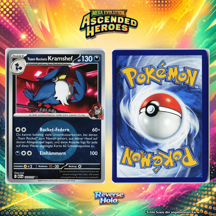 Team Rockets Kramshef Reverse Holo Energy-Pattern ASC 127/217