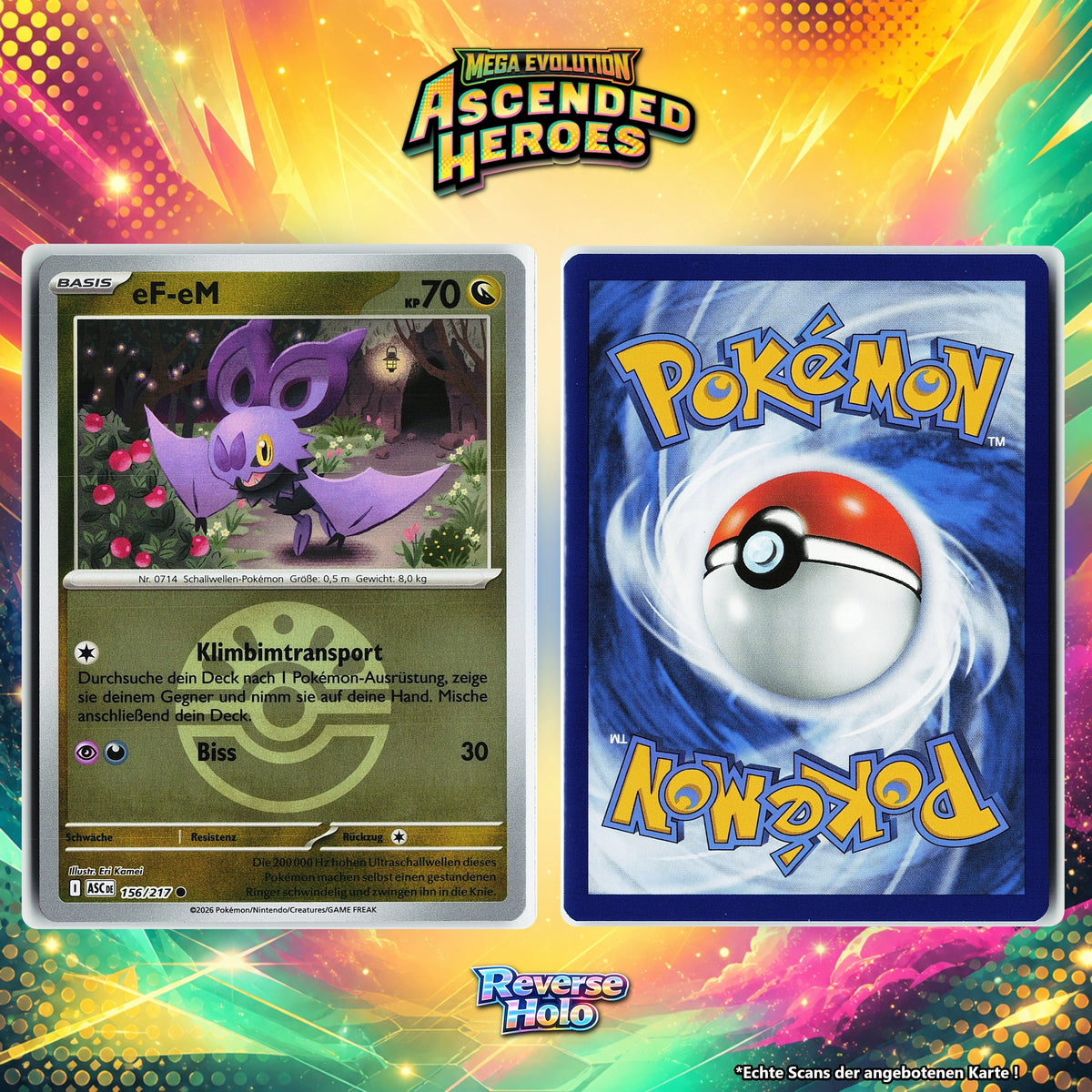 eF eM Reverse Holo Pokeball ASC 156/217