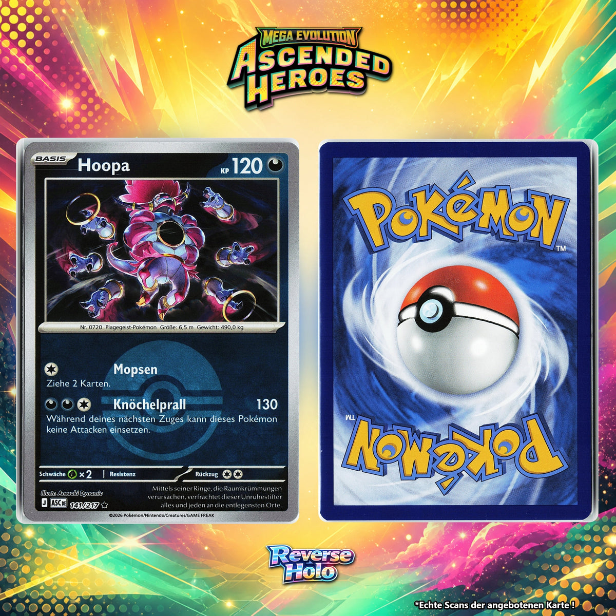 Hoopa Reverse Holo Pokeball ASC 141/217