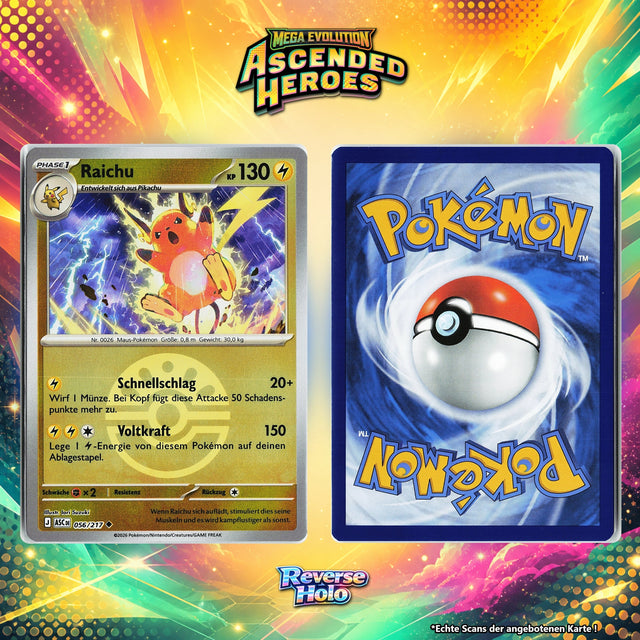 Raichu Reverse Holo Pokeball ASC 56/217