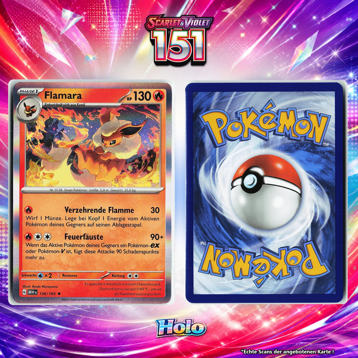 Flamara Holo MEW 136/165