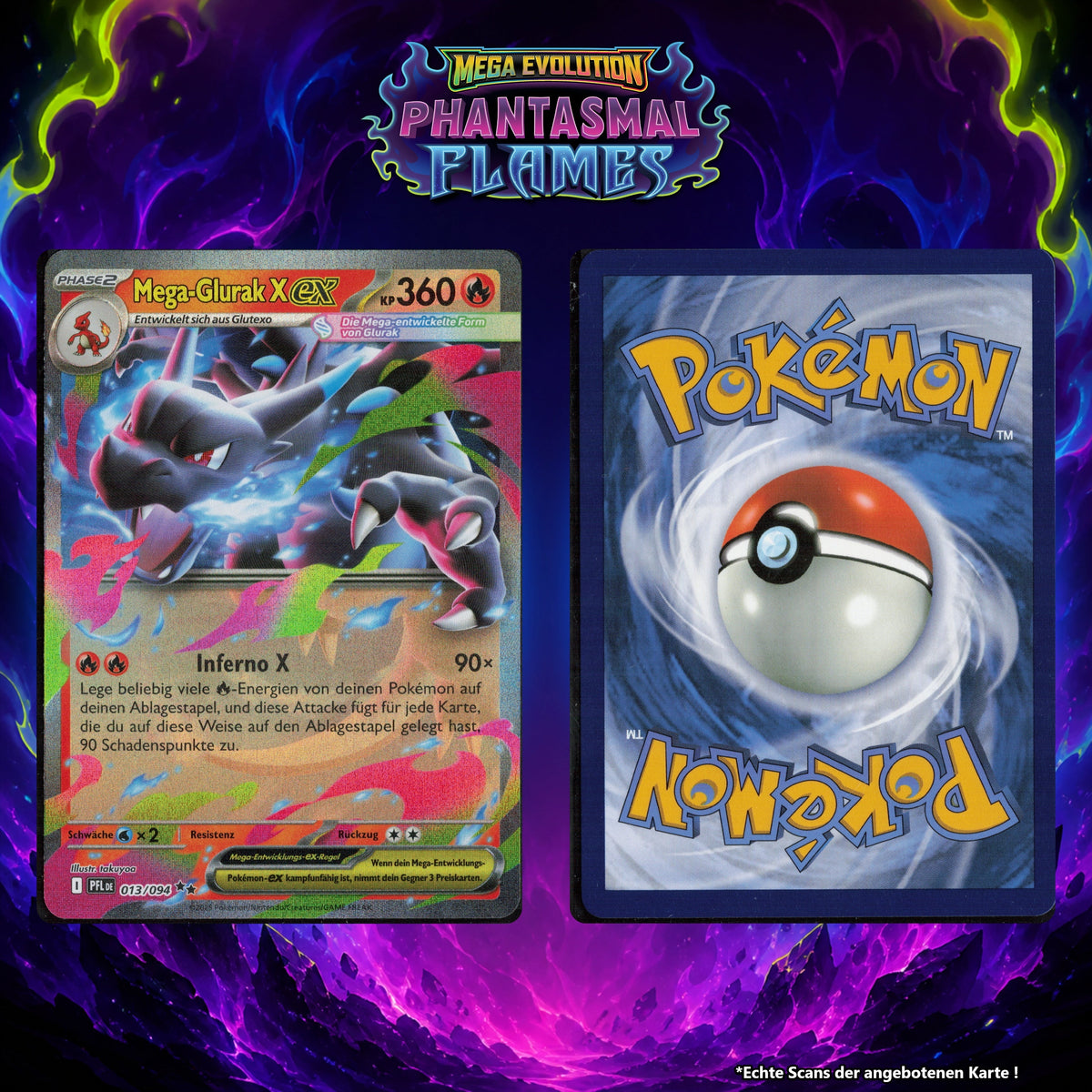 Mega Glurak X ex Normal PFL 13/94