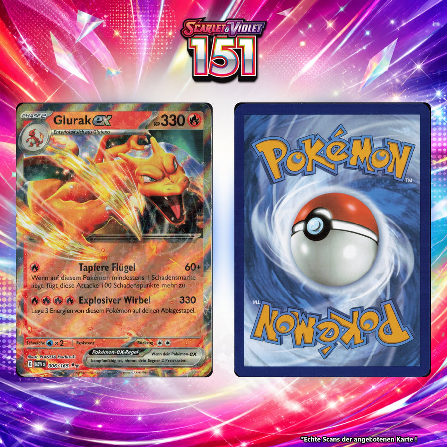 Glurak ex Normal MEW 6/165