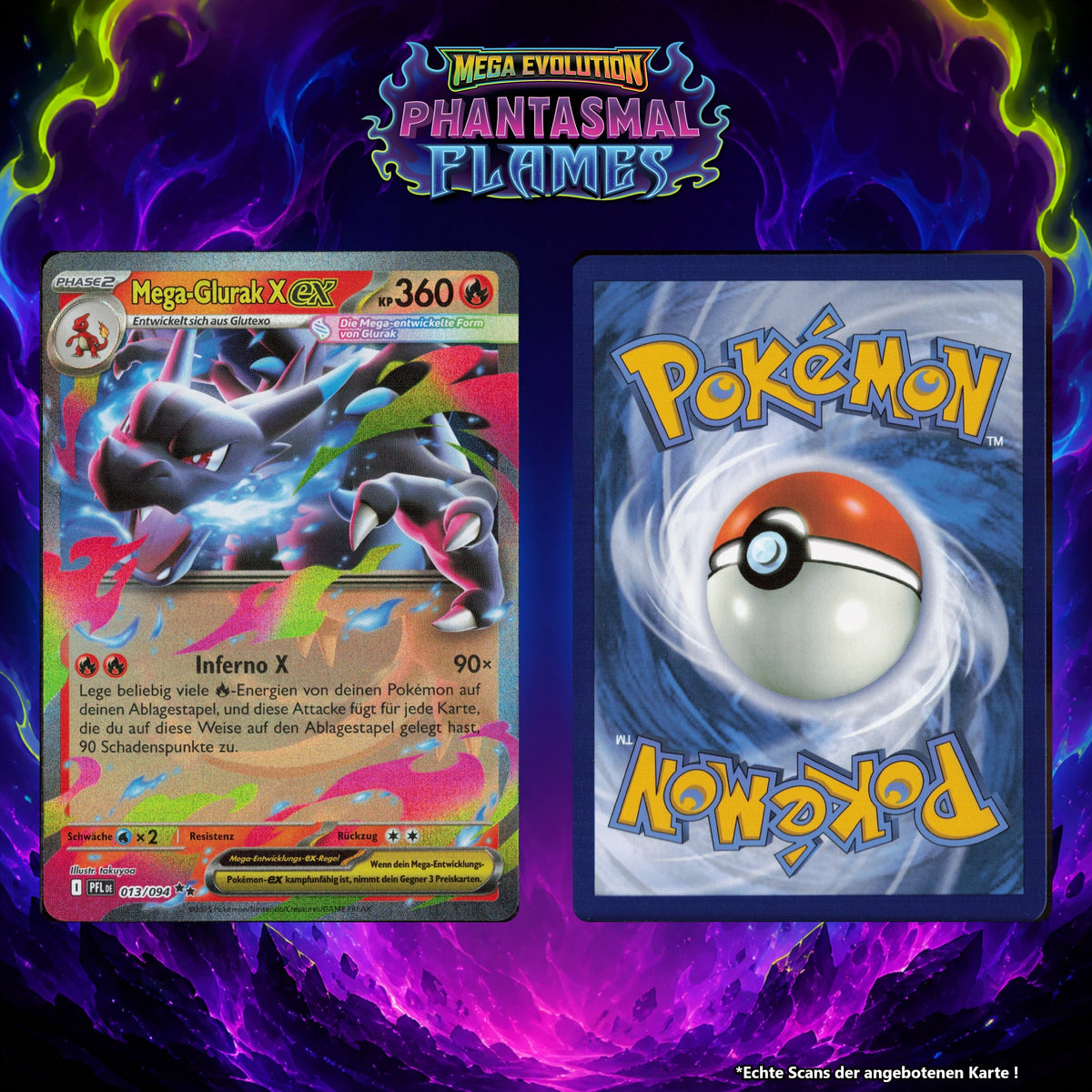Mega Glurak X ex Normal PFL 13/94