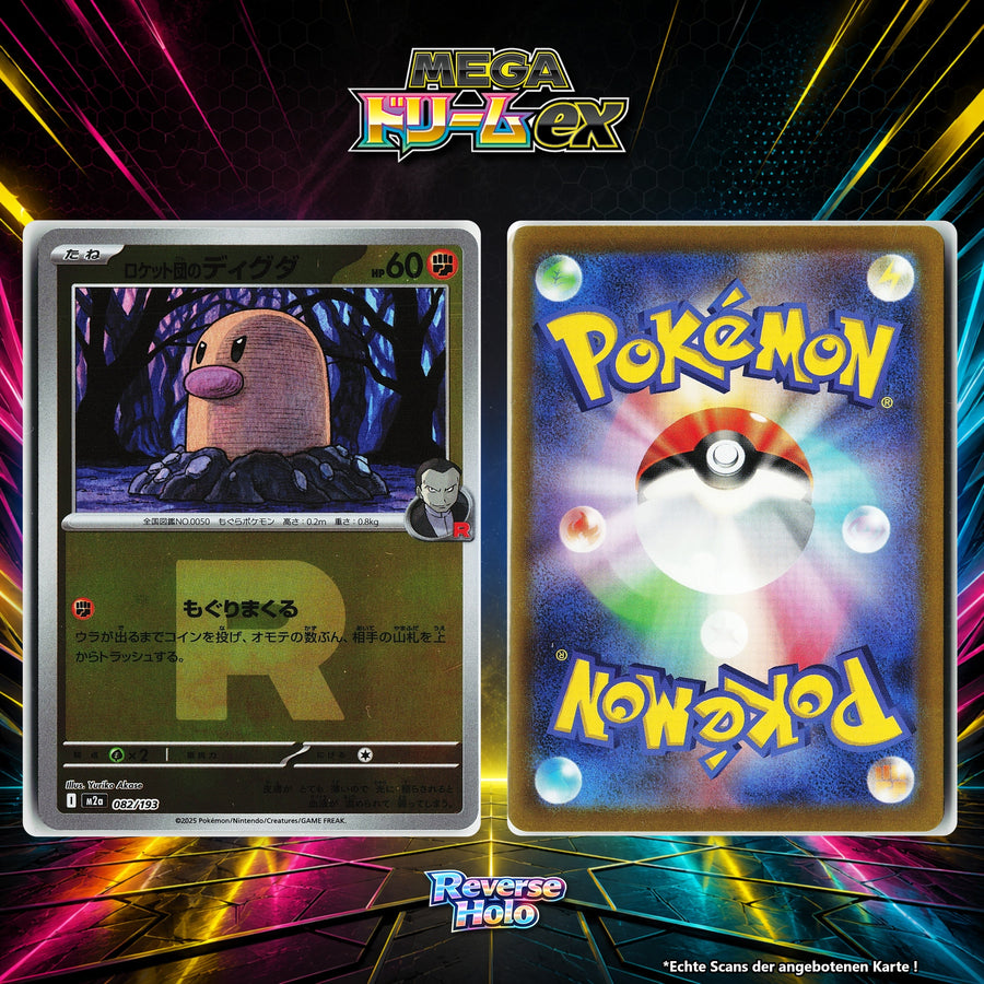 Team Rockets Digda Reverse Holo Team Rocket M2A 82/193