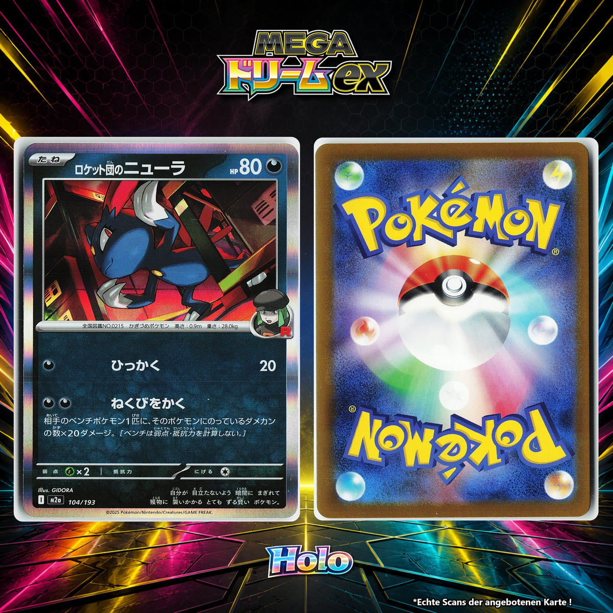 Team Rockets Sniebel Holo M2A 104/193