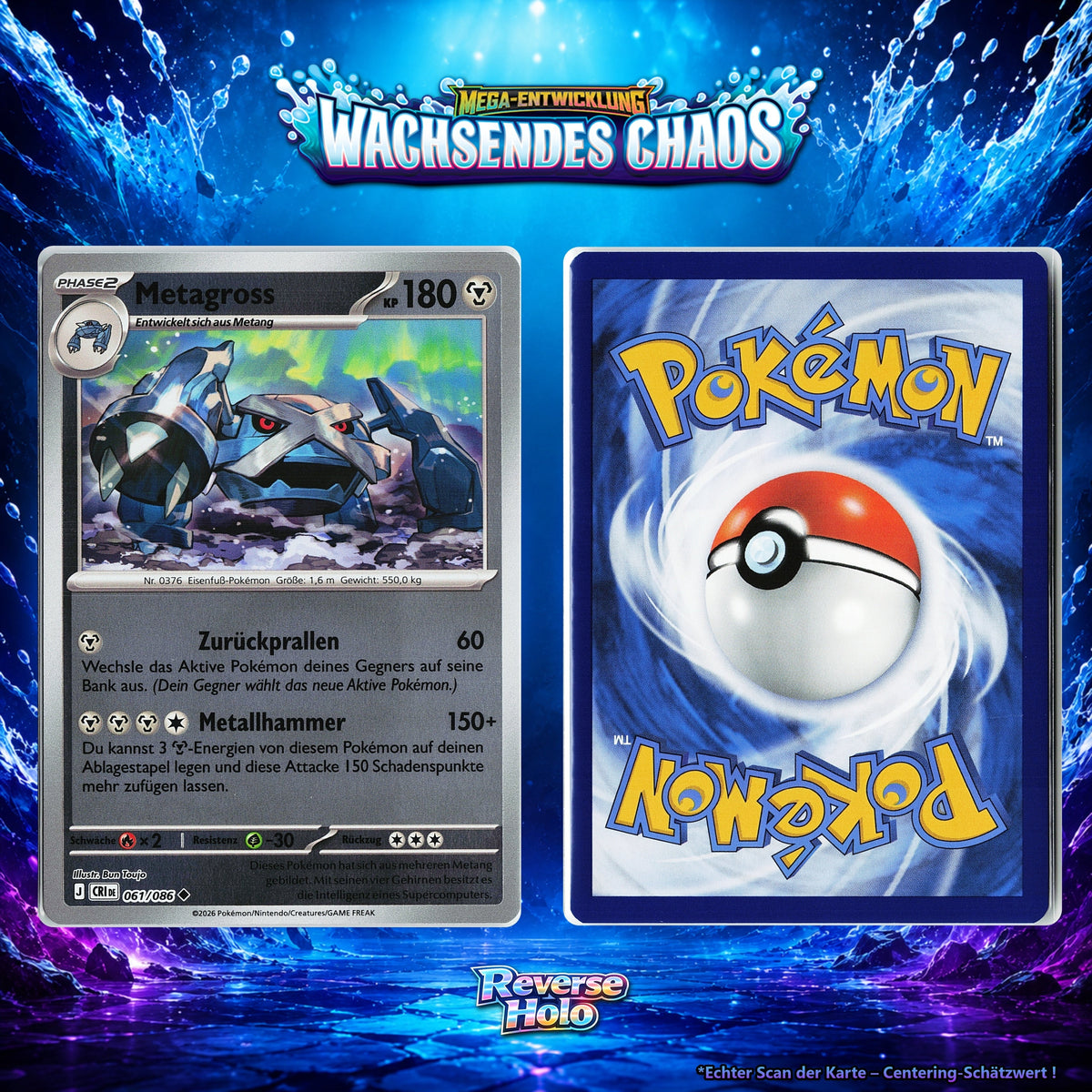 Metagross Reverse Holo CRI 61/86