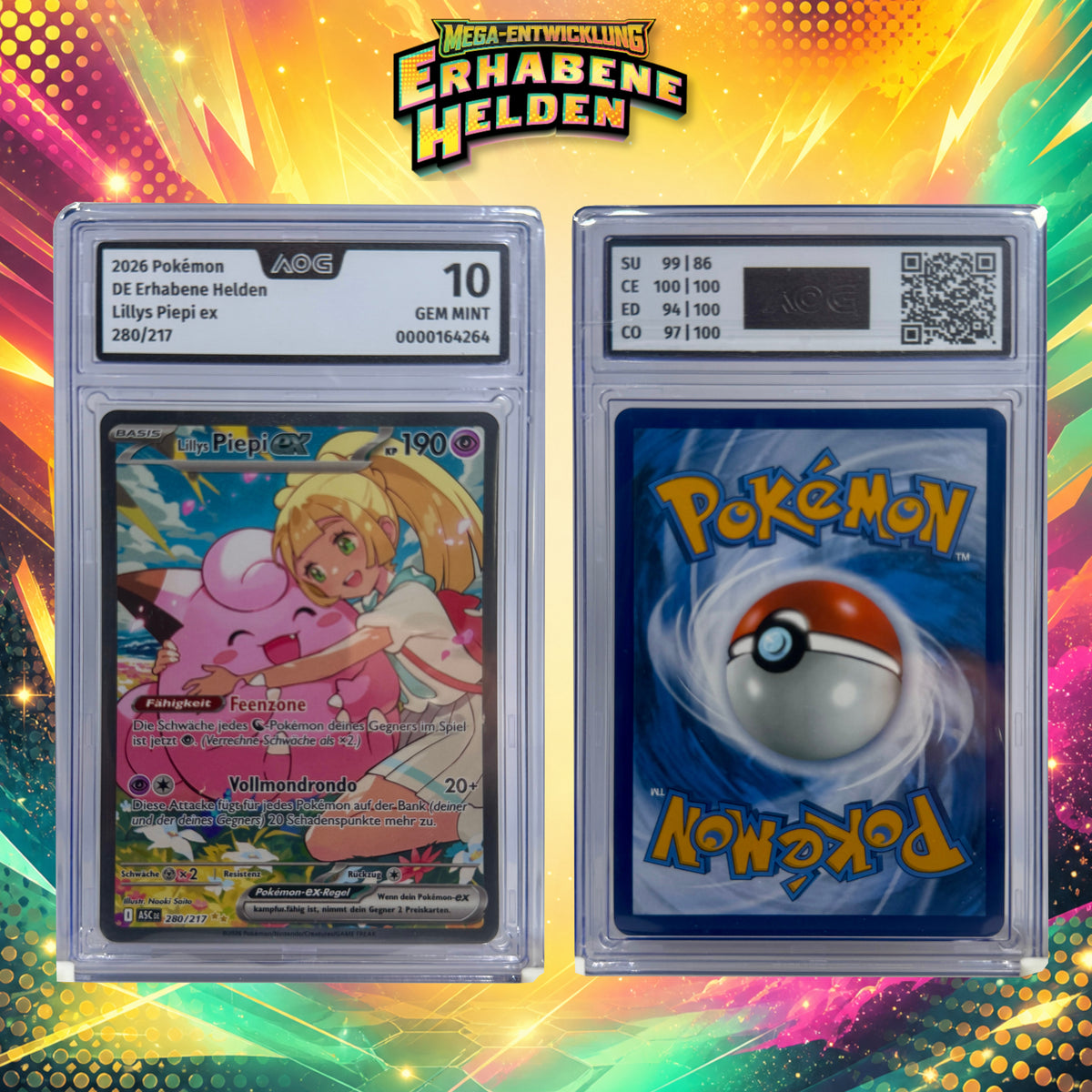 Lillys Piepi ex – Erhabene Helden – 280/217 – AOG Gem Mint 10