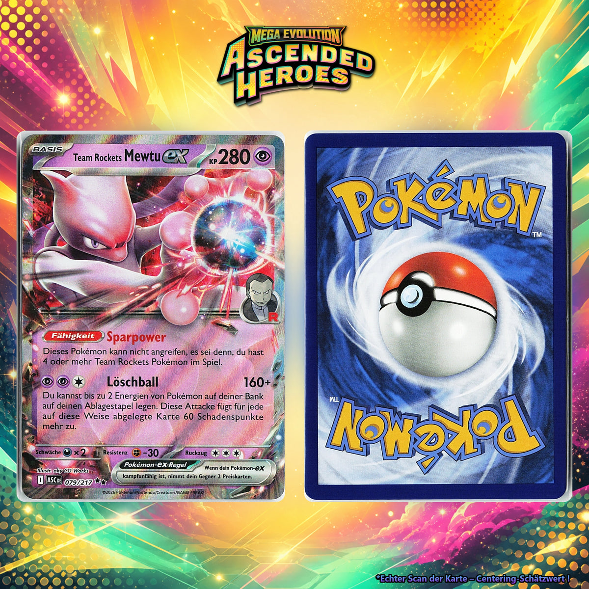Team Rockets Mewtu-ex front